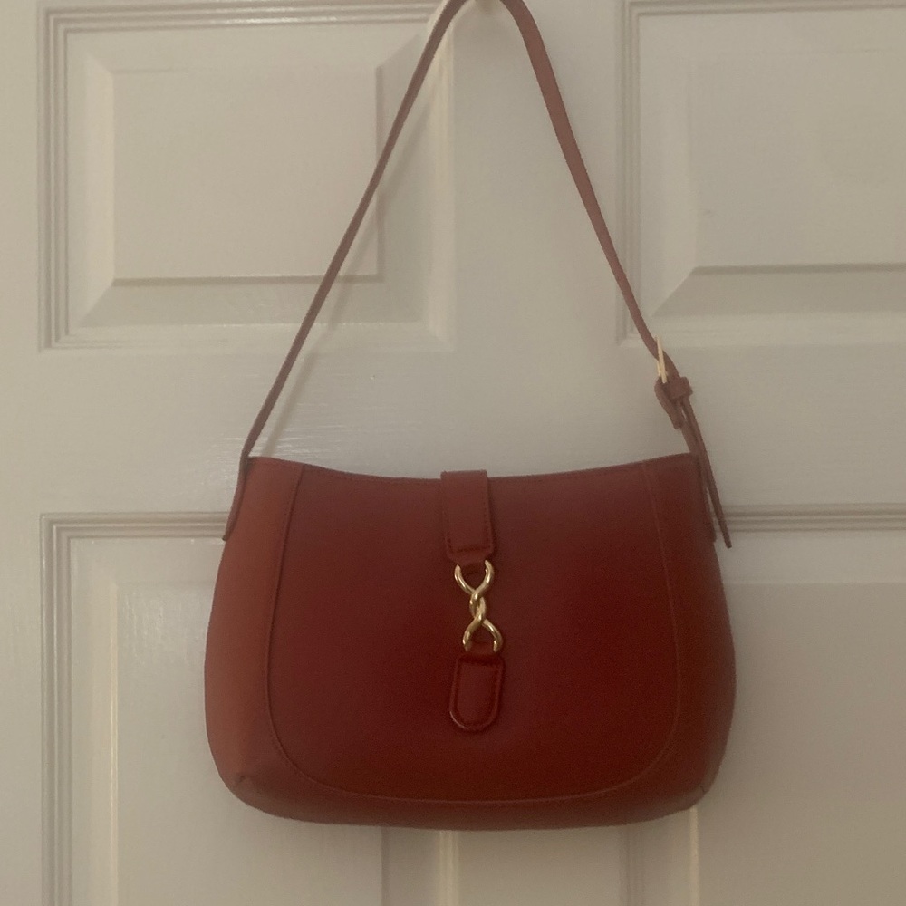 a new day red rust Shoulder Bag with Gold Accent - Picture 2 of 6
